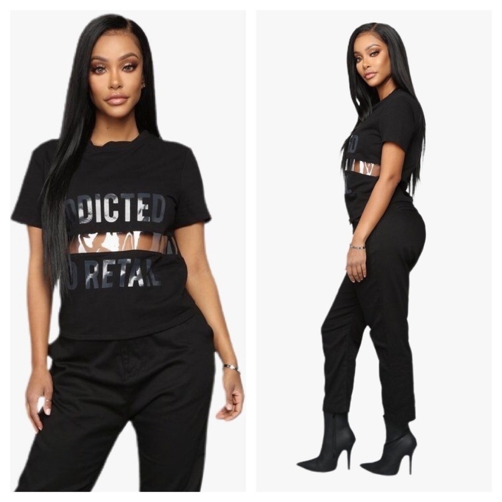 Fashion Nova Addicted to Retail Top Sz S